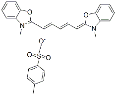 3-methyl-2-[5-(3-methyl-3H-benzoxazol-2-ylidene)penta-1,3-dienyl]benzoxazolium p-toluenesulphonate CAS#: 68109-70-6