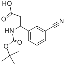 3-[(tert-butoxycarbonyl)amino]-3-(3-cyanophenyl)propanoic acid CAS#: 683219-46-7