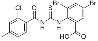 3,5-DIBROMO-2-[[[(2-CHLORO-4-METHYLBENZOYL)AMINO]THIOXOMETHYL]AMINO]-BENZOIC ACID CAS#: 530130-82-6