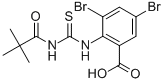 3,5-DIBROMO-2-[[[(2,2-DIMETHYL-1-OXOPROPYL)AMINO]THIOXOMETHYL]AMINO]-BENZOIC ACID CAS#: 530132-29-7
