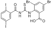 3,5-DIBROMO-2-[[[(2,5-DIIODOBENZOYL)AMINO]THIOXOMETHYL]AMINO]-BENZOIC ACID CAS#: 531540-21-3