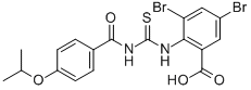 3,5-DIBROMO-2-[[[[4-(1-METHYLETHOXY)BENZOYL]AMINO]THIOXOMETHYL]AMINO]-BENZOIC ACID CAS#: 530153-91-4