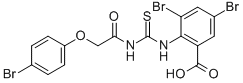 3,5-DIBROMO-2-[[[[(4-BROMOPHENOXY)ACETYL]AMINO]THIOXOMETHYL]AMINO]-BENZOIC ACID CAS#: 530138-85-3