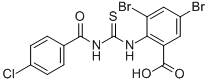 3,5-DIBROMO-2-[[[(4-CHLOROBENZOYL)AMINO]THIOXOMETHYL]AMINO]-BENZOIC ACID CAS#: 531530-32-2