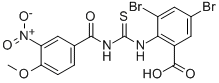 3,5-DIBROMO-2-[[[(4-METHOXY-3-NITROBENZOYL)AMINO]THIOXOMETHYL]AMINO]-BENZOIC ACID CAS#: 531532-63-5