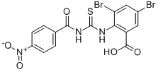 3,5-DIBROMO-2-[[[(4-NITROBENZOYL)AMINO]THIOXOMETHYL]AMINO]-BENZOIC ACID CAS#: 530154-01-9