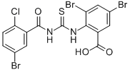 3,5-DIBROMO-2-[[[(5-BROMO-2-CHLOROBENZOYL)AMINO]THIOXOMETHYL]AMINO]-BENZOIC ACID CAS#: 531532-45-3