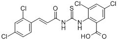 3,5-DICHLORO-2-[[[[3-(2,4-DICHLOROPHENYL)-1-OXO-2-PROPENYL]AMINO]THIOXOMETHYL]AMINO]-BENZOIC ACID CAS#: 530154-22-4