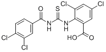 3,5-DICHLORO-2-[[[(3,4-DICHLOROBENZOYL)AMINO]THIOXOMETHYL]AMINO]-BENZOIC ACID CAS#: 530133-31-4