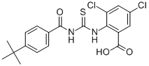 3,5-DICHLORO-2-[[[[4-(1,1-DIMETHYLETHYL)BENZOYL]AMINO]THIOXOMETHYL]AMINO]-BENZOIC ACID CAS#: 530131-03-4