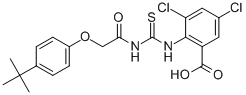 3,5-DICHLORO-2-[[[[[4-(1,1-DIMETHYLETHYL)PHENOXY]ACETYL]AMINO]THIOXOMETHYL]AMINO]-BENZOIC ACID CAS#: 530148-20-0
