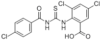 3,5-DICHLORO-2-[[[(4-CHLOROBENZOYL)AMINO]THIOXOMETHYL]AMINO]-BENZOIC ACID CAS#: 531542-68-4