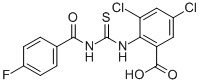 3,5-DICHLORO-2-[[[(4-FLUOROBENZOYL)AMINO]THIOXOMETHYL]AMINO]-BENZOIC ACID CAS#: 530138-14-8