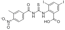 3,5-DIIODO-2-[[[(3-METHYL-4-NITROBENZOYL)AMINO]THIOXOMETHYL]AMINO]-BENZOIC ACID CAS#: 530138-35-3