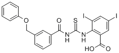 3,5-DIIODO-2-[[[[3-(PHENOXYMETHYL)BENZOYL]AMINO]THIOXOMETHYL]AMINO]-BENZOIC ACID CAS#: 530130-80-4