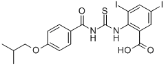 3,5-DIIODO-2-[[[[4-(2-METHYLPROPOXY)BENZOYL]AMINO]THIOXOMETHYL]AMINO]-BENZOIC ACID CAS#: 531542-13-9