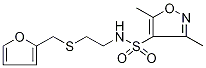 3,5-Dimethyl-N-(2-{[(fur-2-yl)methyl]sulphanyl}ethyl)-1,2-oxazole-4-sulphonamide, 2-{[(2-{[(3,5-Dimethyl-1,2-oxazol-4-yl)sulphonyl]amino}ethyl)sulphanyl]methyl}furan CAS#: 680211-97-6