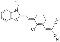 (((3E)-2-CHLORO-3-[(2Z)-2-(3-ETHYL-1,3-BENZOTHIAZOL-2(3H)-YLIDENE)ETHYLIDENE]CYCLOHEX-1-EN-1-YL)METHYLENE)MALONONITRILE CAS#: 69415-11-8