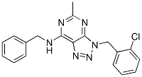 3H-1,2,3-Triazolo[4,5-d]pyrimidin-7-amine, 3-[(2-chlorophenyl)methyl]-5-methyl-N-(phenylmethyl)- (9CI) CAS#: 606108-17-2