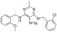 3H-1,2,3-Triazolo[4,5-d]pyrimidin-7-amine, 3-[(2-chlorophenyl)methyl]-N-[(2-methoxyphenyl)methyl]-5-methyl- (9CI) CAS#: 606108-33-2