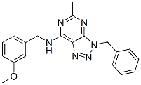 3H-1,2,3-Triazolo[4,5-d]pyrimidin-7-amine, N-[(3-methoxyphenyl)methyl]-5-methyl-3-(phenylmethyl)- (9CI) CAS#: 606108-35-4