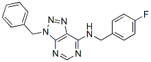 3H-1,2,3-Triazolo[4,5-d]pyrimidin-7-amine, N-[(4-fluorophenyl)methyl]-3-(phenylmethyl)- (9CI) CAS#: 606108-14-9