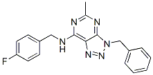 3H-1,2,3-Triazolo[4,5-d]pyrimidin-7-amine, N-[(4-fluorophenyl)methyl]-5-methyl-3-(phenylmethyl)- (9CI) CAS#: 606108-19-4