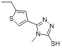 3H-1,2,4-Triazole-3-thione,5-(5-ethyl-3-thienyl)-2,4-dihydro-4-methyl-(9CI) CAS#: 588674-76-4