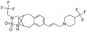 (3'R,6S,9R)-5,6,7,8,9,10-Hexahydro-5'-(2,2,2-trifluoroethyl)-2-[(1E)-3-[4-(trifluoromethyl)-1-piperidinyl]-1-propen-1-yl]spiro[6,9-methanobenzocyclooctene-11,3'-[1,2,5]thiadiazolidine] 1',1'-dioxide CAS#: 623165-93-5