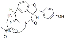 (3S,3aS,15S)-3,3a,6,7,8,9,10,11,12,13,14,15-Dodecahydro-3-(4-hydroxyphenyl)-4H-1,16-etheno-5,15-(propaniminoethano)furo[3,4-l][1,5,10]triazacyclohexadecine-4,21-dione CAS#: 69721-57-9