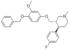 (3S,4R)-4-(4-Fluorophenyl)-3-[[3-methoxy-4-(phenylmethoxy)phenoxy]methyl]-1-methylpiperidine CAS#: 600135-83-9