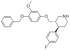 (3S,4R)-4-(4-Fluorophenyl)-3-[[3-methoxy-4-(phenylmethoxy)phenoxy]methyl]piperidine CAS#: 600135-89-5