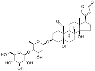 (3beta,5beta)-3-[(2,6-dideoxy-4-O-beta-D/-glucopyranosyl-beta-D/-ribo-hexopyranosyl)oxy]-5,14-dihydroxy-19-oxocard-20(22)-enolide CAS#: 7082-34-0