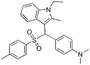 4-[(1-Ethyl-2-methyl-1H-indol-3-yl)[(4-methylphenyl)sulfonyl]methyl]-N,N-dimethylbenzenamine CAS#: 68912-03-8