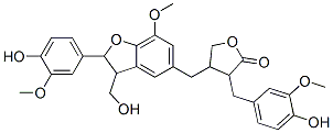 4-[[2,3-Dihydro-2-(4-hydroxy-3-methoxyphenyl)-3-hydroxymethyl-7-methoxybenzofuran-5-yl]methyl]-4,5-dihydro-3-[(4-hydroxy-3-methoxyphenyl)methyl]furan-2(3H)-one CAS#: 62333-08-8