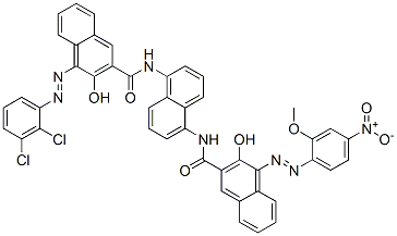 4-[(2,3-dichlorophenyl)azo]-3-hydroxy-N-[5-[[[3-hydroxy-4-[(2-methoxy-4-nitrophenyl)azo]-2-naphthyl]carbonyl]amino]-1-naphthyl]naphthalene-2-carboxamide CAS#: 68540-42-1