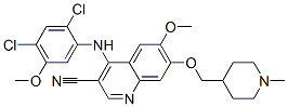 4-[(2,4-DICHLORO-5-METHOXYPHENYL)AMINO]-6-METHOXY-7-[(1-METHYL-4-PIPERIDIN-4-YL)METHOXY]-3 QUINOLINECARBONITRILE CAS#: 622369-21-5