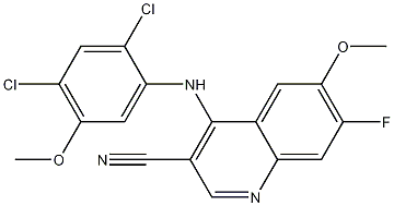 4-[(2,4-Dichloro-5-methoxyphenyl)amino]-7-fluoro-6-methoxy-3-quinolinecarbonitrile CAS#: 622369-46-4