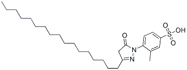 4-[(3-Heptadecyl-4,5-dihydro-5-oxo-1H-pyrazol)-1-yl]-3-methylbenzenesulfonic acid CAS#: 63217-34-5