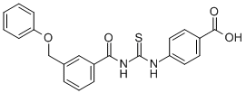 4-[[[[3-(PHENOXYMETHYL)BENZOYL]AMINO]THIOXOMETHYL]AMINO]-BENZOIC ACID CAS#: 530137-66-7