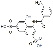 4-[(3-aminobenzoyl)amino]-5-hydroxynaphthalene-2,7-disulphonic acid CAS#: 68189-31-1