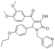 4-(3,4-dimethoxybenzoyl)-3-hydroxy-5-(4-propoxyphenyl)-1-(3-pyridinylmethyl)-1,5-dihydro-2H-pyrrol-2-one CAS#: 618080-69-6