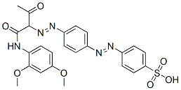4-[[4-[[1-[[(2,4-dimethoxyphenyl)amino]carbonyl]-2-oxopropyl]azo]phenyl]azo]benzenesulphonic acid CAS#: 60143-55-7
