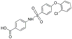 4-(([4-(2-CHLOROPHENOXY)PHENYL]SULFONYL)AMINO)BENZOIC ACID CAS#: 606944-48-3