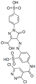 4-[[4-[[(3,6-dichloropyridazin-4-yl)carbonyl]amino]-2-sulphophenyl]azo]-4,5-dihydro-5-oxo-1-(4-sulphophenyl)-1H-pyrazole-3-carboxylic acid CAS#: 68399-88-2