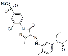4-[4-[[5-[Acetyl(ethyl)amino]-2-methylphenyl]azo]-4,5-dihydro-3-methyl-5-oxo-1H-pyrazol-1-yl]-3-chlorobenzenesulfonic acid sodium salt CAS#: 6359-93-9