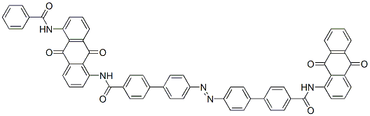 4'-[[4'-[[[5-(benzoylamino)-9,10-dihydro-9,10-dioxo-1-anthryl]amino]carbonyl][1,1'-biphenyl]-4-yl]azo]-N-(9,10-dihydro-9,10-dioxo-1-anthryl)[1,1'-biphenyl]-4-carboxamide CAS#: 68834-01-5