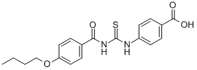 4-[[[(4-BUTOXYBENZOYL)AMINO]THIOXOMETHYL]AMINO]-BENZOIC ACID CAS#: 531516-77-5