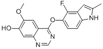 4-(4-Fluoro-2-methyl-1H-indol-5-yloxy)-6-methoxyquinazolin-7-ol CAS#: 574745-76-9