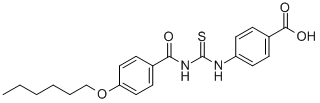 4-[[[[4-(HEXYLOXY)BENZOYL]AMINO]THIOXOMETHYL]AMINO]-BENZOIC ACID CAS#: 530126-72-8